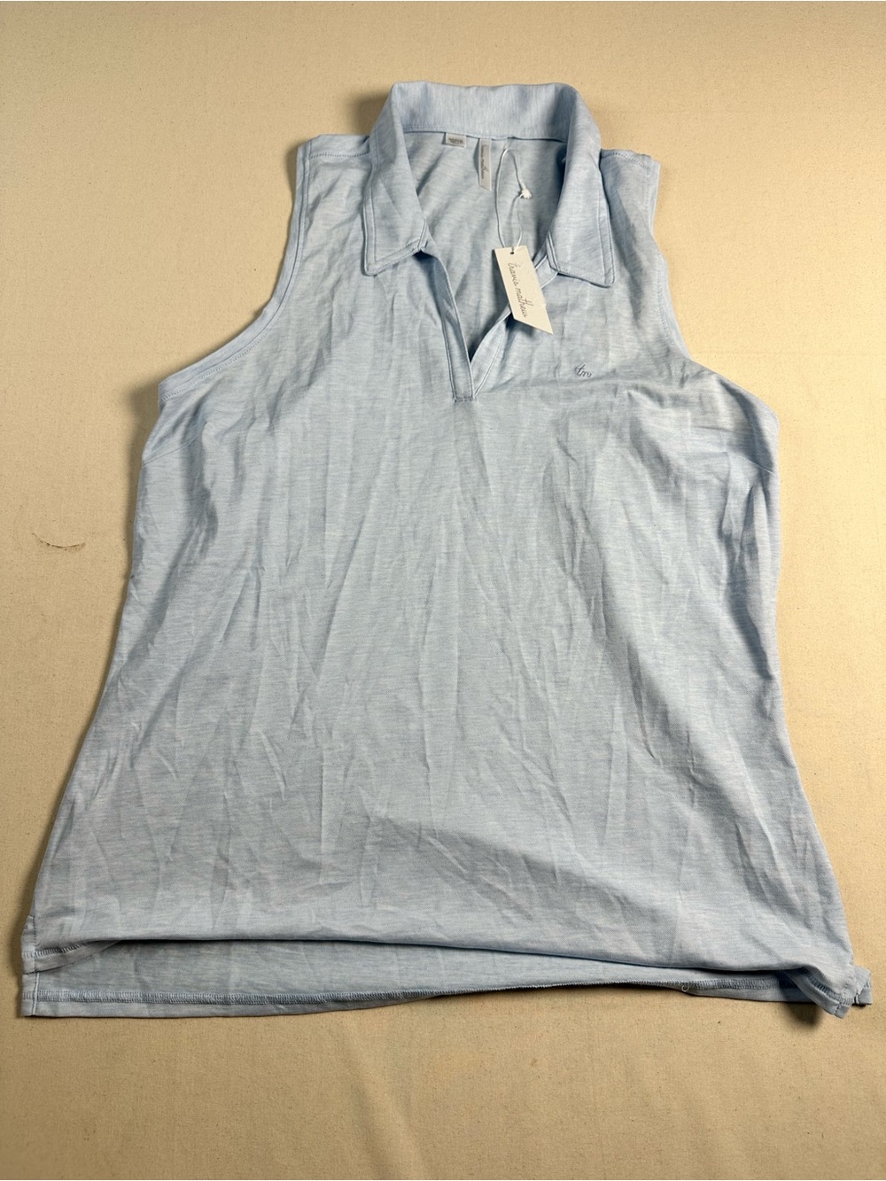 TravisMathew Women's Sleeveless Majorca Golf Polo - Heather Kentucky Blue - XL